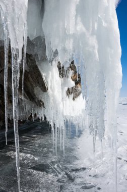 Kışın, Sibirya, Rusya Federasyonu Deniz baykal Olkhon sahil adada