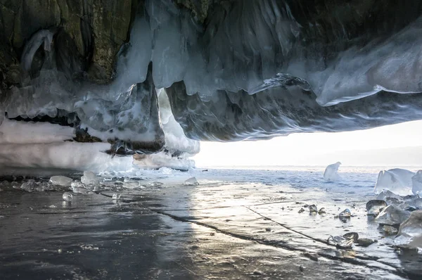 Ice Cave Baikal Lake Siberia Russia — Stock Photo, Image