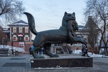 Irkutsk, Rusya Federasyonu - 09 Mart, 2017: anıt 