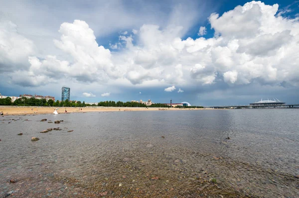Vista panorámica de San Petersburgo y el Golfo de Finlandia — Foto de Stock