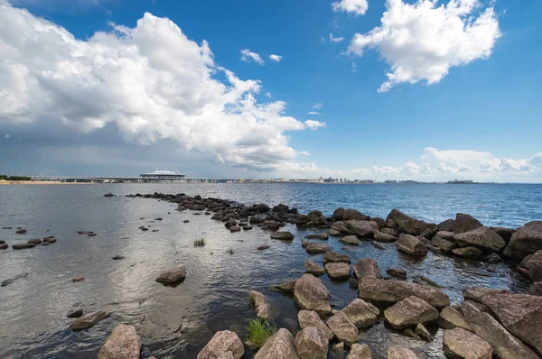 Vista panorámica de San Petersburgo y el Golfo de Finlandia —  Fotos de Stock