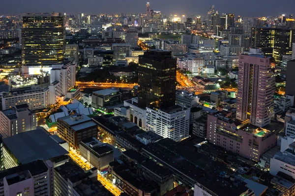 Top view of Bangkok in the night — Stock Photo, Image