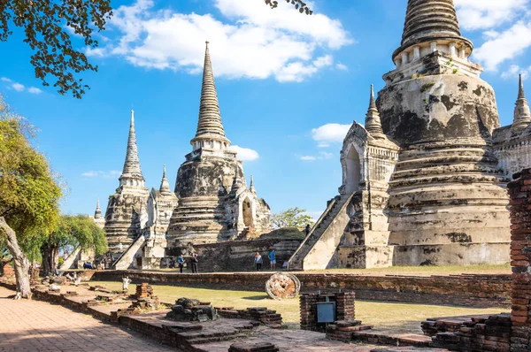 Ruinerna av den gamla staden Ayutthaya, Thailand — Stockfoto
