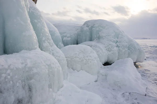 Hielo del lago Baikal — Foto de Stock