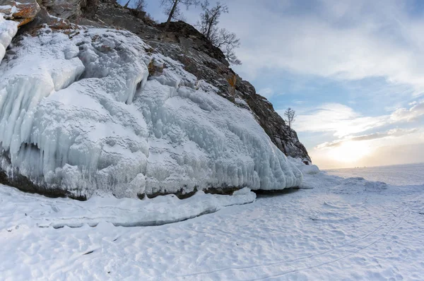 Jezero Bajkal v zimě — Stock fotografie