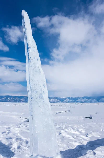 Λίμνη Βαϊκάλη το χειμώνα — Φωτογραφία Αρχείου