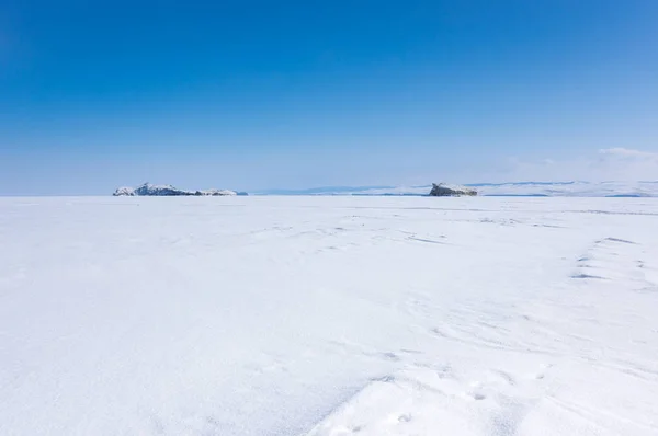 Jezero Bajkal v zimě — Stock fotografie
