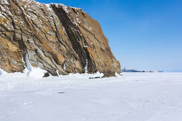 Lac Baïkal en hiver — Photo