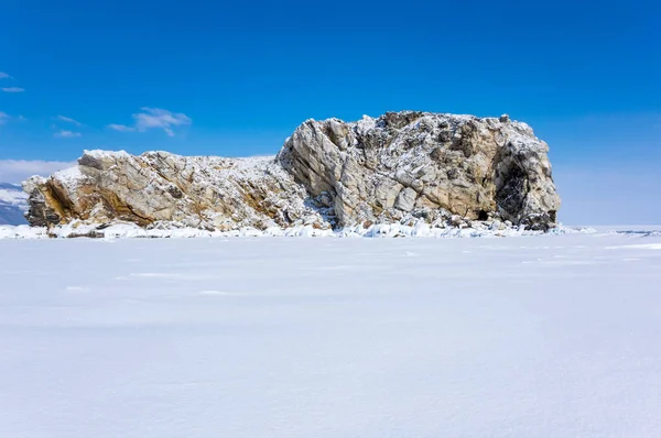 Lago Baikal no inverno — Fotografia de Stock