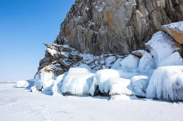 贝加尔湖的冬天 — 图库照片