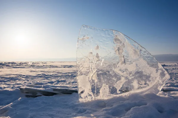 바이칼호의 얼음 — 스톡 사진