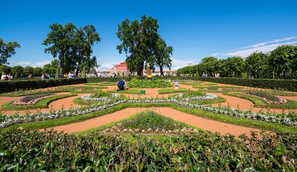 Monplaisir Palace in the Lower Garden of Peterhof — Stock Photo, Image