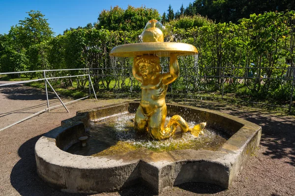 A fonte "Tritão - sino" em Peterhof — Fotografia de Stock