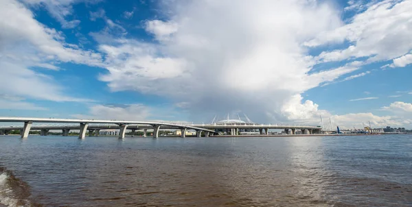 Panoramic view of Saint-Petersburg and the Finnish Gulf — Stock Photo, Image