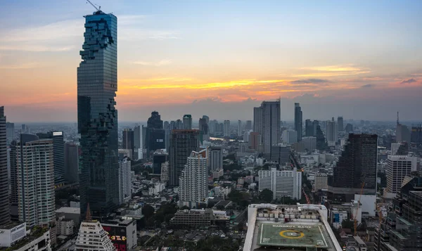 Top view of Bangkok on sunset — Stock Photo, Image