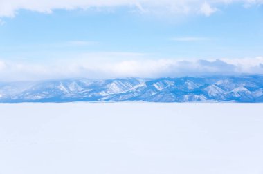 Lake Baikal in winter clipart