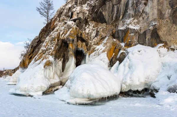 Jezero Bajkal v zimě — Stock fotografie