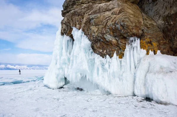 Costa Dell Isola Olkhon Lago Baikal Siberia Russia — Foto Stock