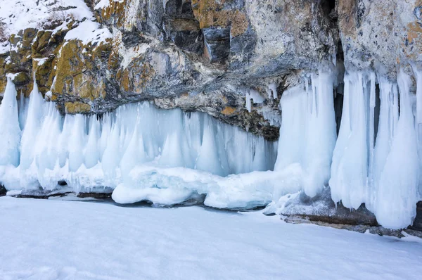 Jezioro Bajkał w zimie — Zdjęcie stockowe
