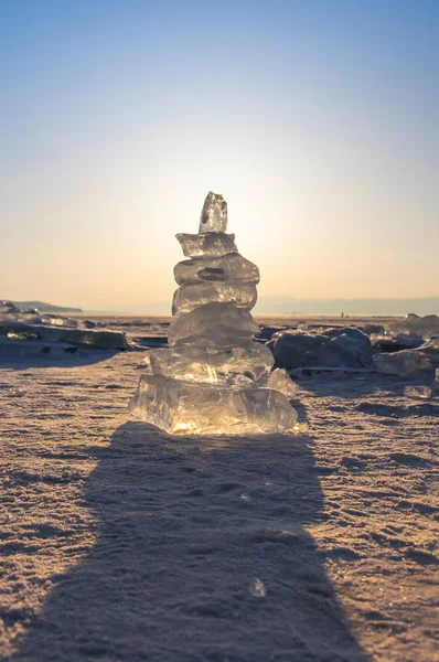 Gelo do Lago Baikal — Fotografia de Stock