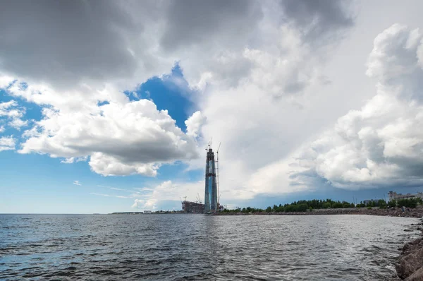Vista panorámica de San Petersburgo y el Golfo de Finlandia — Foto de Stock