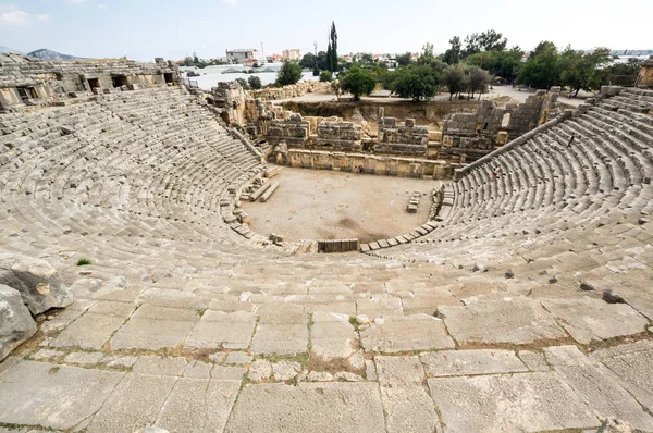 土耳其米拉市古代露天剧场遗址 — 图库照片