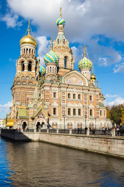 Kościół Zbawiciela Rozlanej Krwi Jest Jednym Głównych Zabytków Sankt Petersburga — Zdjęcie stockowe