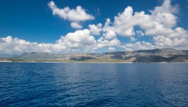 Türkiye 'nin Antalya ilinin Riviera ilçesinde Akdeniz kıyıları