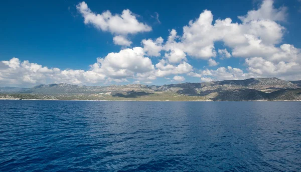 Die Küste Des Mittelmeeres Der Türkischen Riviera Der Provinz Antalya — Stockfoto