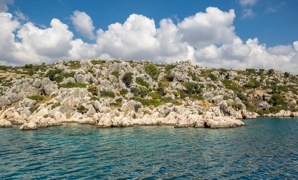 Costa Mar Mediterrâneo Riviera Turca Província Antalya Turquia — Fotografia de Stock