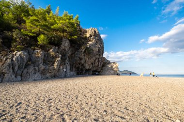 Antalya ilinin Kemer ilçesine bağlı Akdeniz kıyısındaki Cirali plajı manzarası