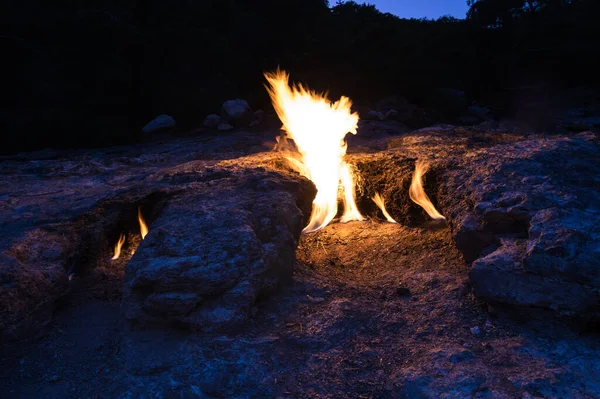 Пламя Горы Химера Земли Чирали Турция — стоковое фото