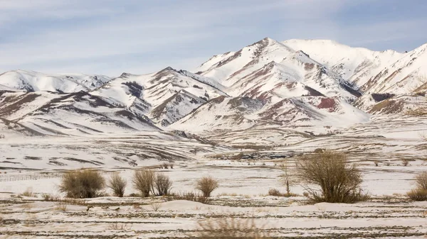 Vista Las Montañas Altay Invierno Siberia Rusia — Foto de Stock