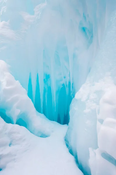Blick Auf Eiszapfen Altaigebirge Sibirien Russland — Stockfoto