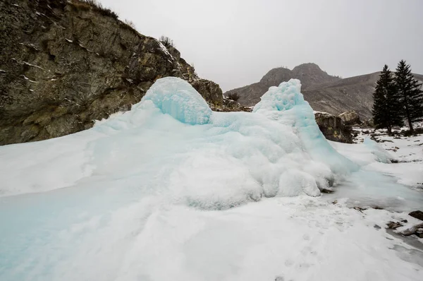 Vista Das Montanhas Altay Inverno Sibéria Rússia — Fotografia de Stock