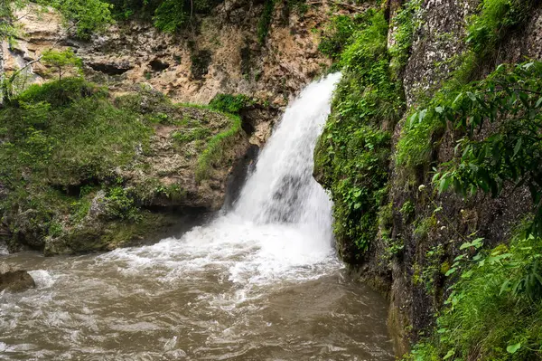View Waterfall Caucasus Mountains Karachay Cherkessia Republic Russia — Stock Photo, Image