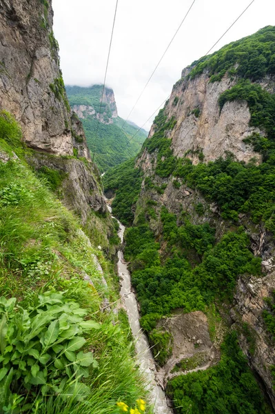 View Cherek Gorge Caucasus Mountains Kabardino Balkaria Russia — Stock Photo, Image