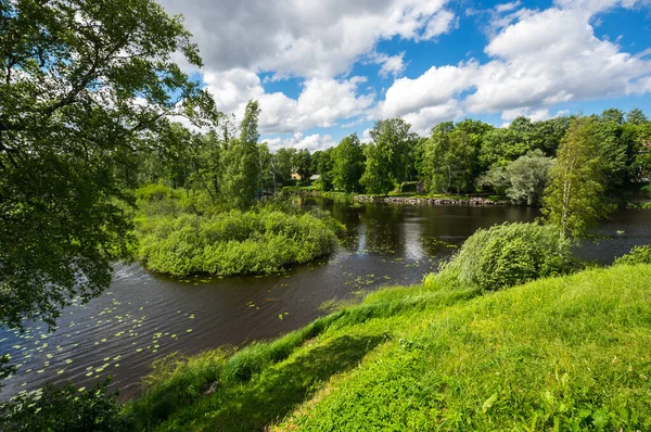 Řeka Vuoksa Městě Priozersk Leningradská Oblast Rusko — Stock fotografie