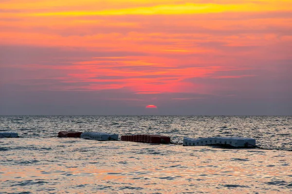 Vista Del Atardecer Sobre Golfo Tailandia Pattaya Resort Tailandia — Foto de Stock