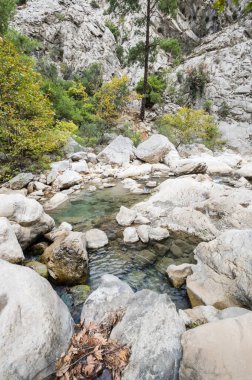 Antalya 'nın Kemer ilçesi Beydaglari Sahil Ulusal Parkı' nda yer alan Goynuk Kanyonu manzarası