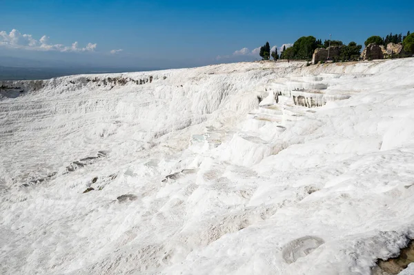 Thermal Springs Pamukkale Terraces Natural Pools Denizli Southwestern Turkey — Stock Photo, Image