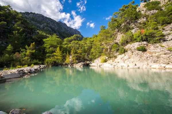 Uitzicht Turquoise Meer Canyon Goynuk Gelegen Het Nationaal Park Beydaglari — Stockfoto