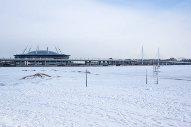 Saint-Petersburg ve Finlandiya Körfezi 'nin panoramik manzarası, Rusya