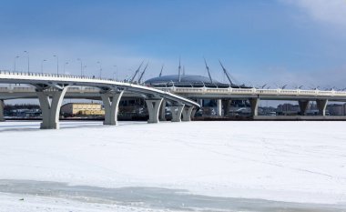 Saint-Petersburg ve Finlandiya Körfezi 'nin panoramik manzarası, Rusya
