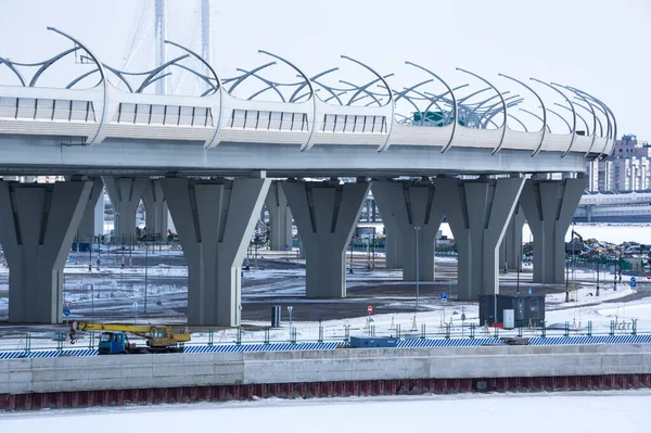 Західний Високошвидкісний Параметр Платна Автомагістраль Санкт Петербурзі Росія — стокове фото