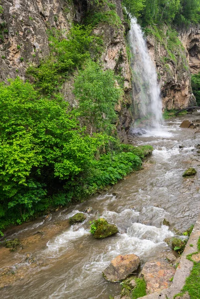 Cascades Miel Dans Les Montagnes Caucase Dans République Karachay Tcherkessie — Photo