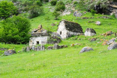 Kuzey Osetya, Rusya 'daki Dzivgis köyünde antik Alanian nekropolü