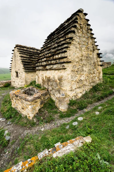 Oude Alanische Necropolis Stad Van Doden Dargavs Dorp Noord Ossetië — Stockfoto