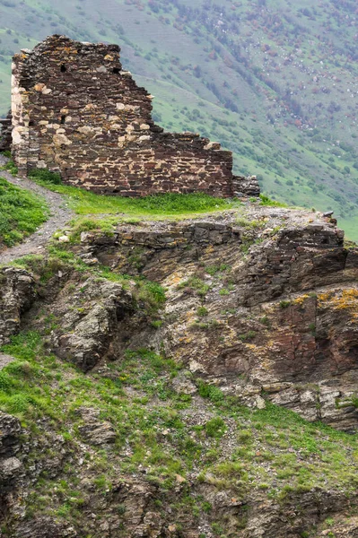Vue Des Ruines Gorge Kurtatin Ossétie Nord Alanie Russie — Photo