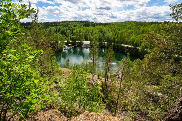 View Mountain Park Ruskeala Karelia Russia — Stock Photo, Image